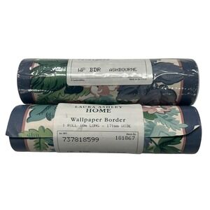 Laura Ashley Ashbourne Floral Wallpaper Border 2 Rolls Vintage Cottagecore